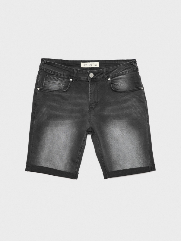  Bermuda denim efecto lavado negro