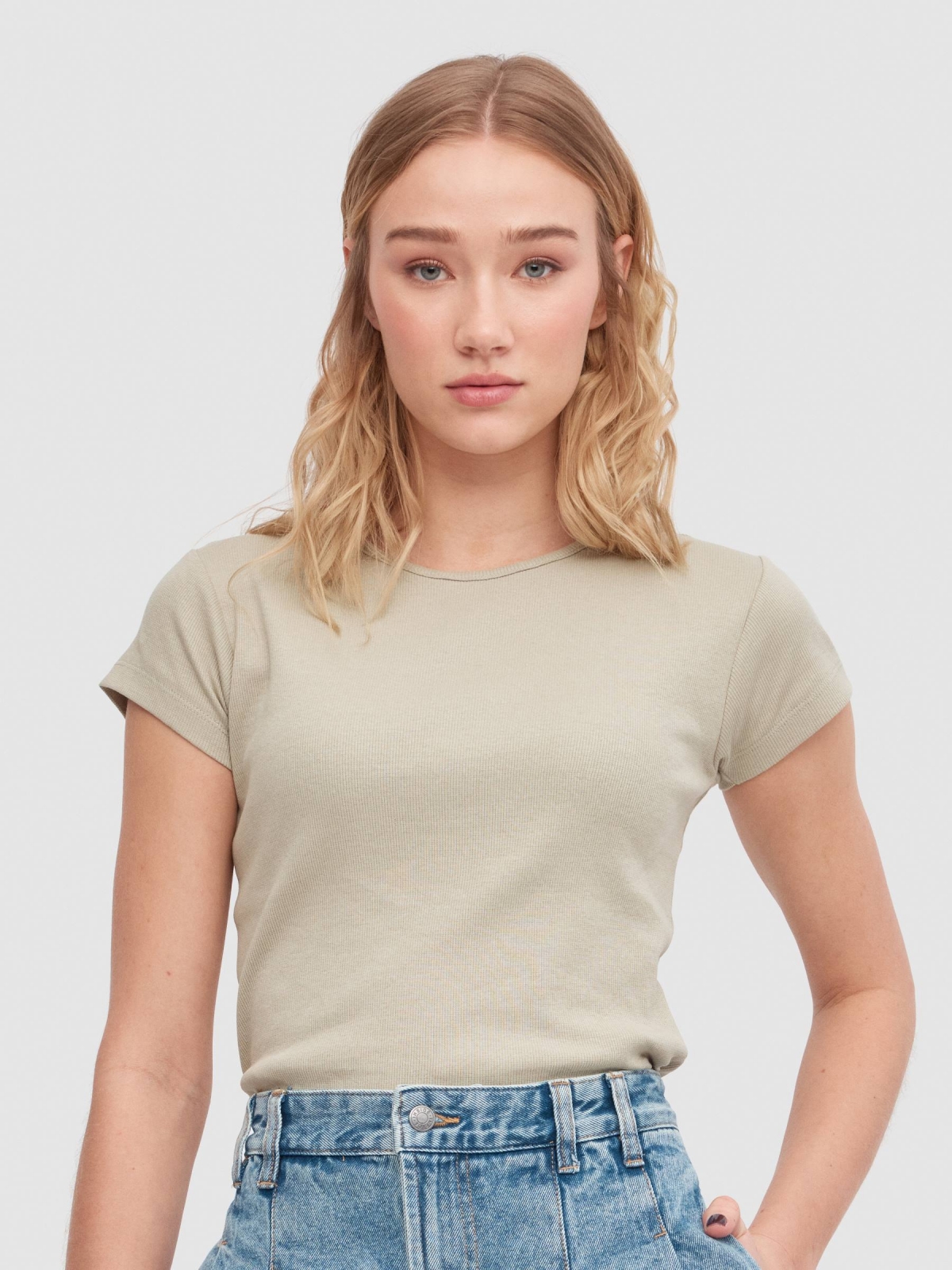 Basic rib t-shirt