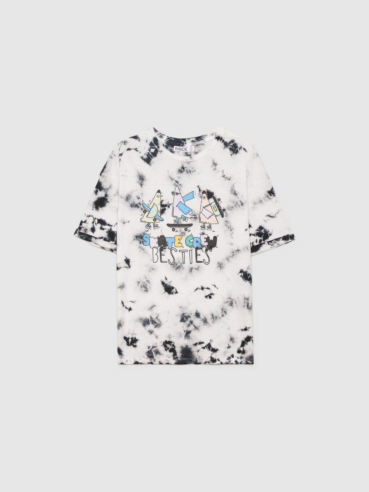  Tie-dye oversize t-shirt black