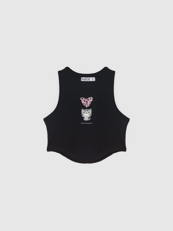  Top rib cat black