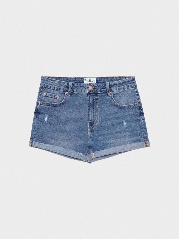  Short denim cintura alta azul