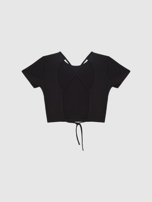  Cross back t-shirt black