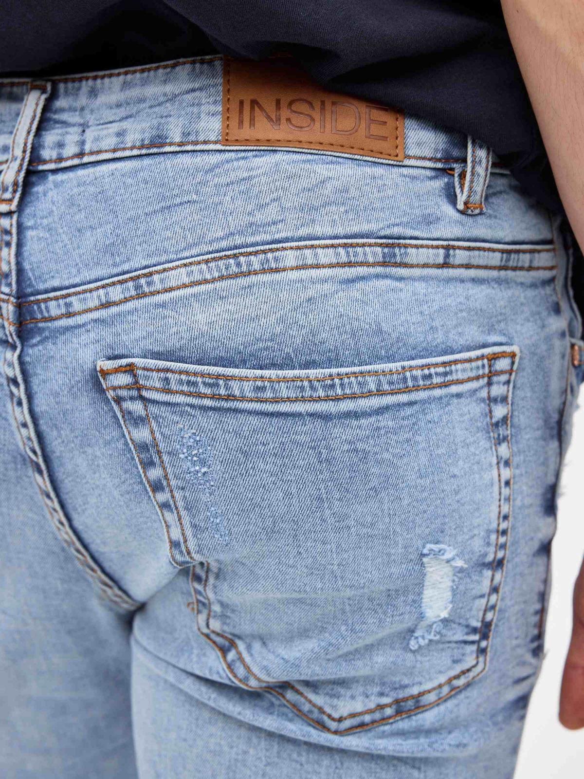 Jeans super slim azul vista detalle