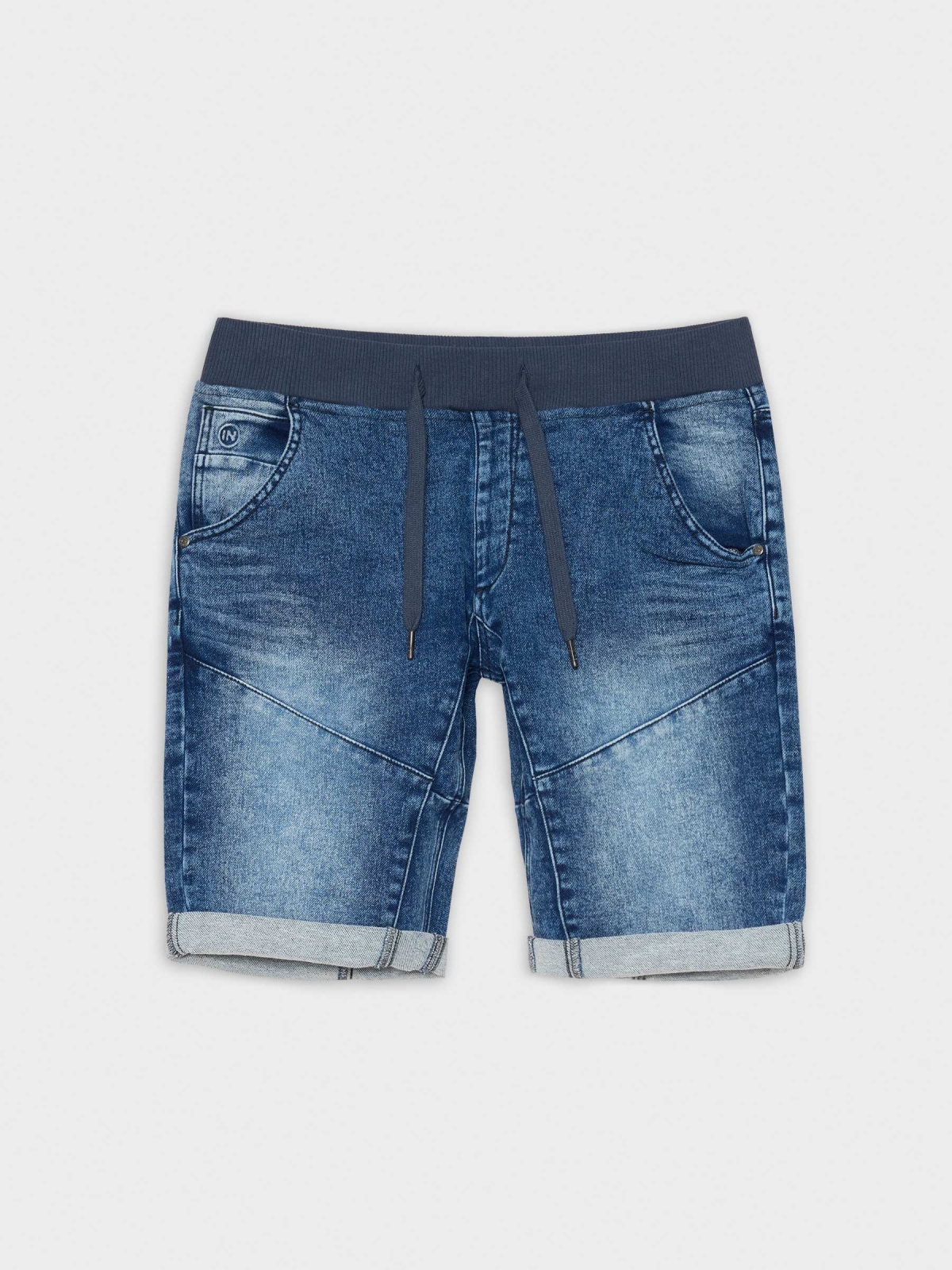  Bermuda denim cintura ajustable azul