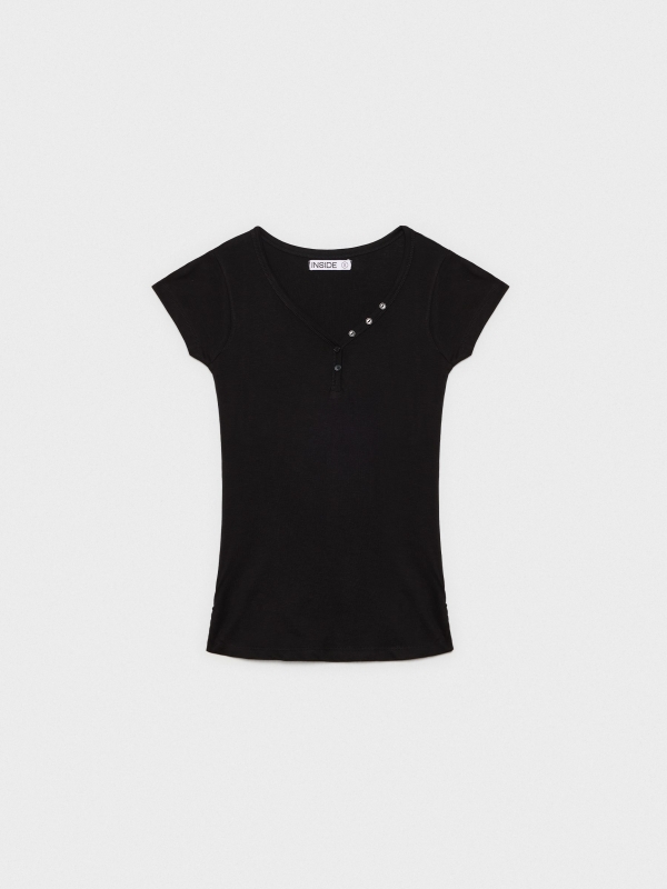  Basic V-neck T-shirt black