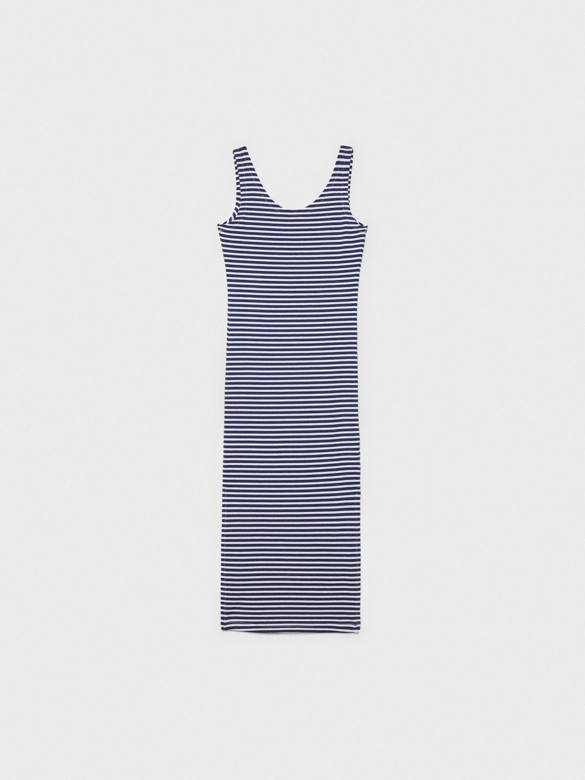  Striped midi dress navy