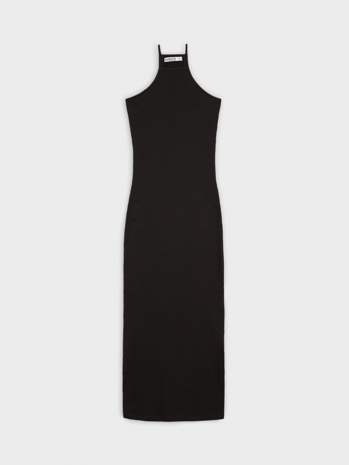  Vestido midi halter negro