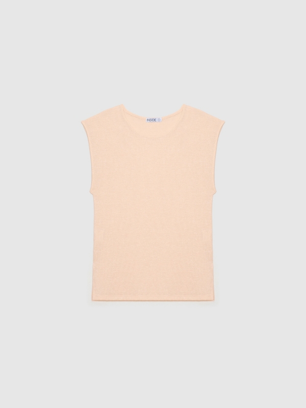  Fluid lurex t-shirt nude pink