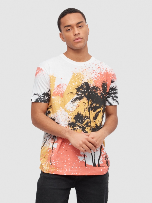 Camiseta palmeras tropicales