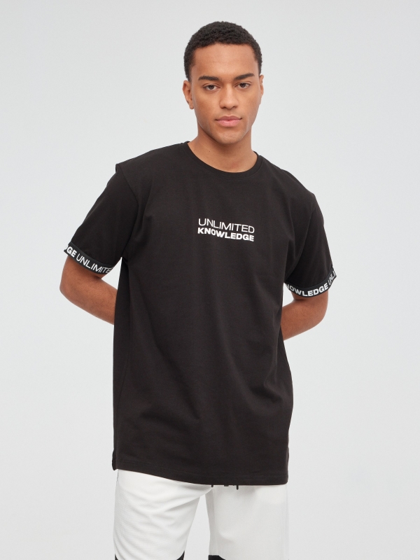 Contrast sleeve sports t-shirt