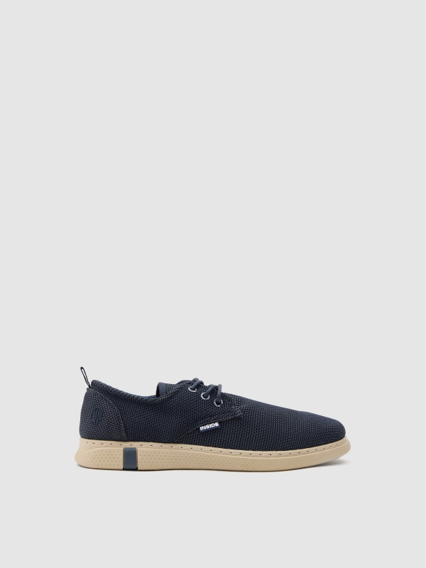 Spotted nylon sneaker dark blue