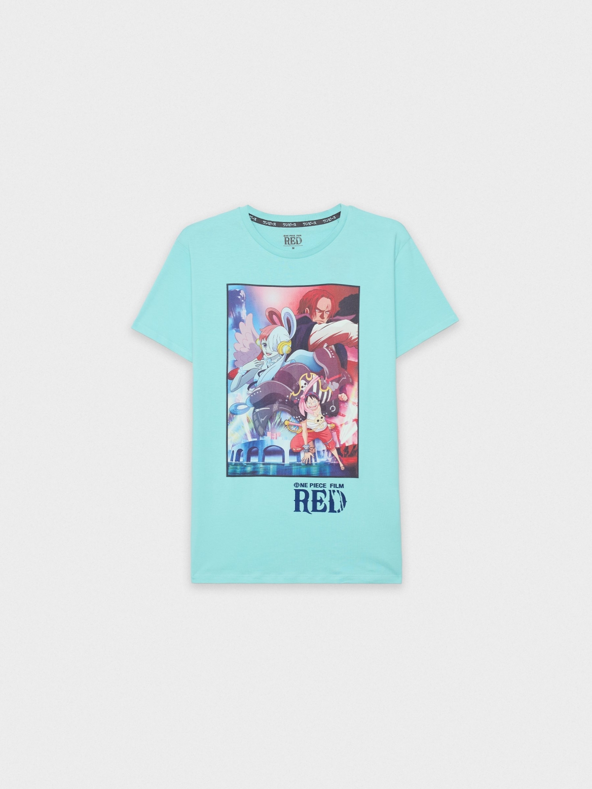  Camiseta One Piece Film azul claro