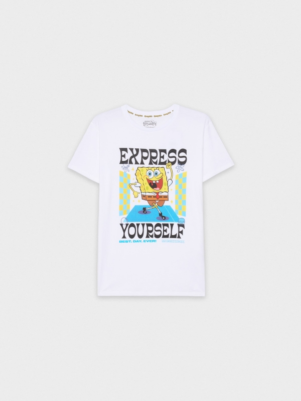  Camiseta Bob Esponja blanco