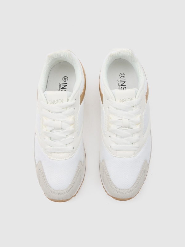 Casual nylon sneaker white zenithal view