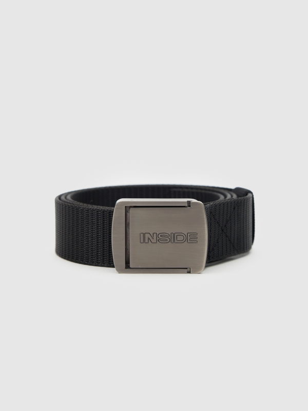 Basic canvas belt black