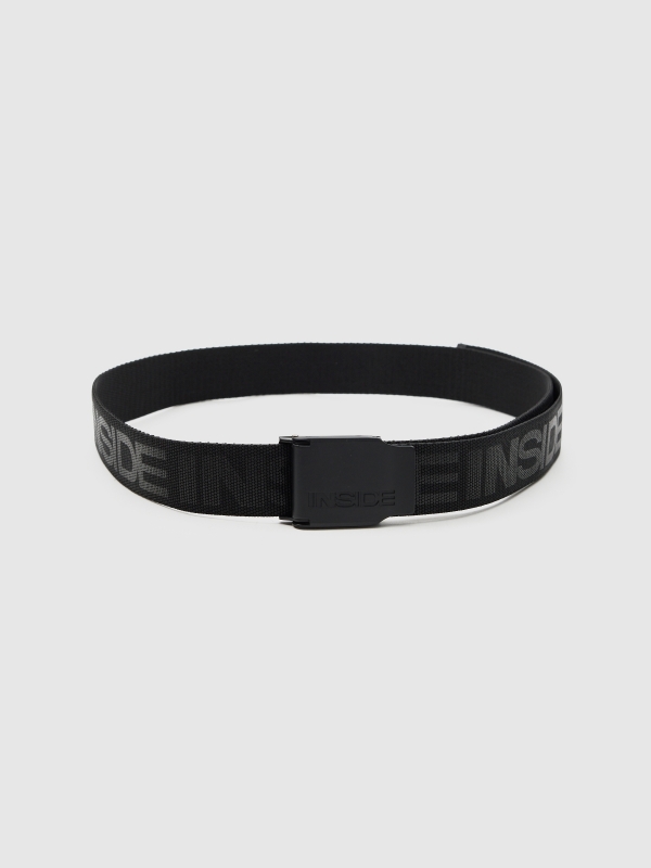 Logo canvas belt black