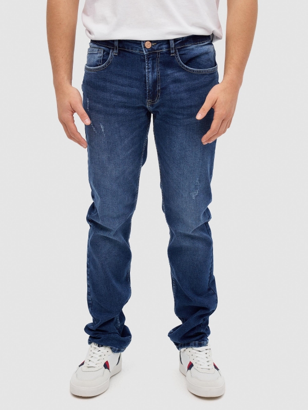 Jeans regular azul vista media frontal