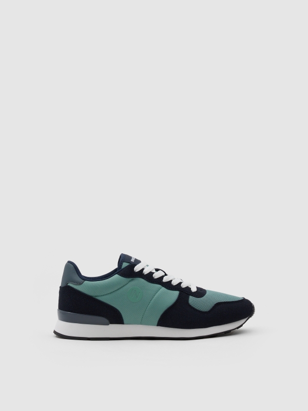 Basic two-tone sneaker aquamarine