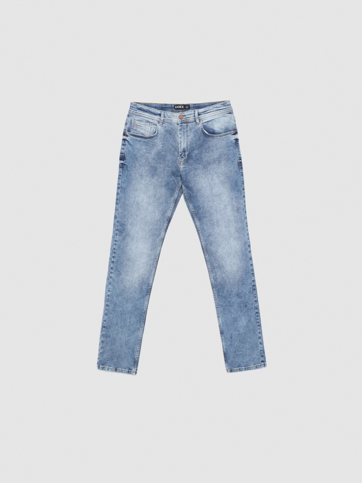  Jeans regular lavado azul