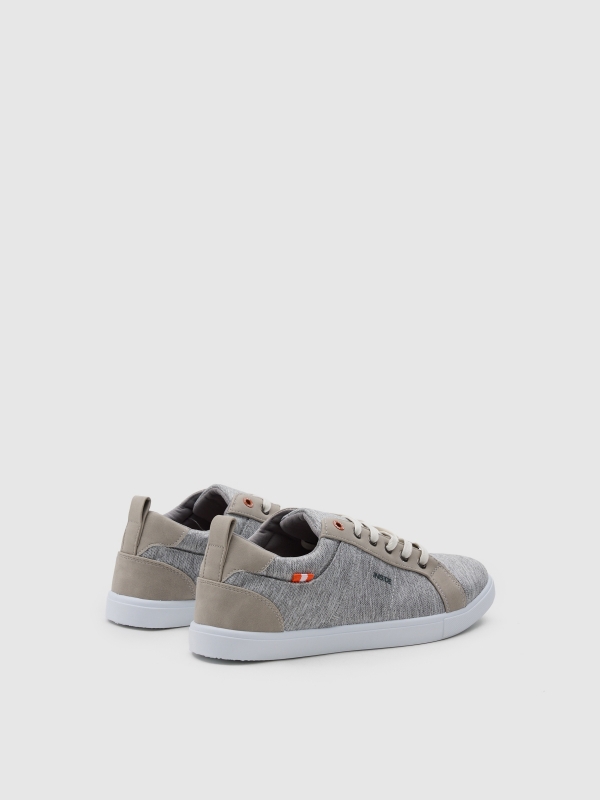 Combined sneaker melange grey 45º back view