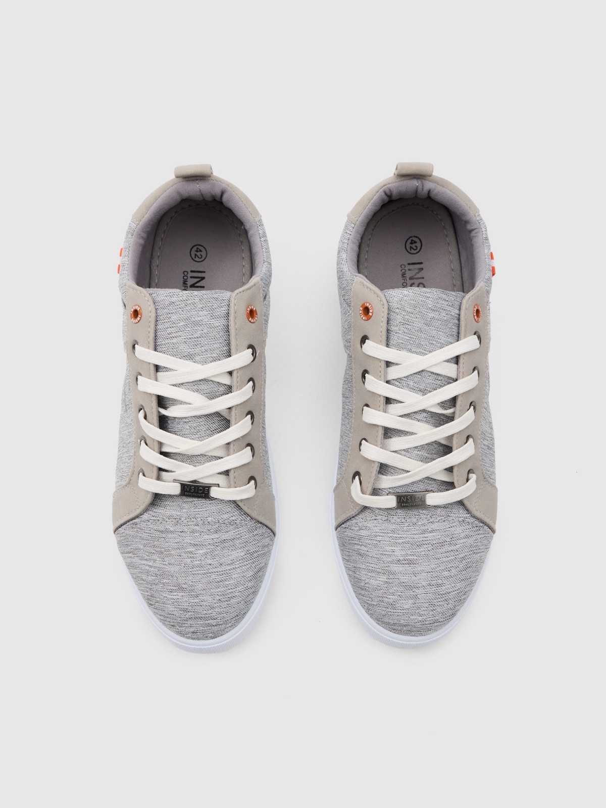 Combined sneaker melange grey zenithal view