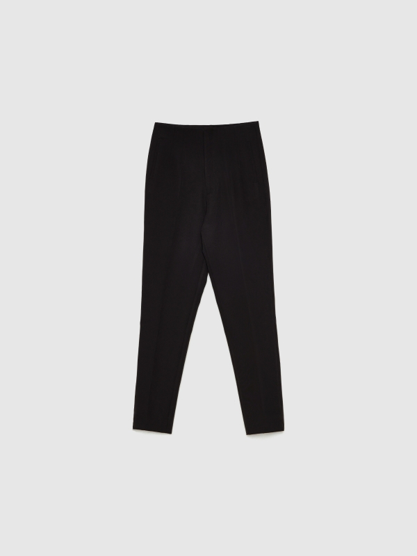 High-waisted pleated trousers