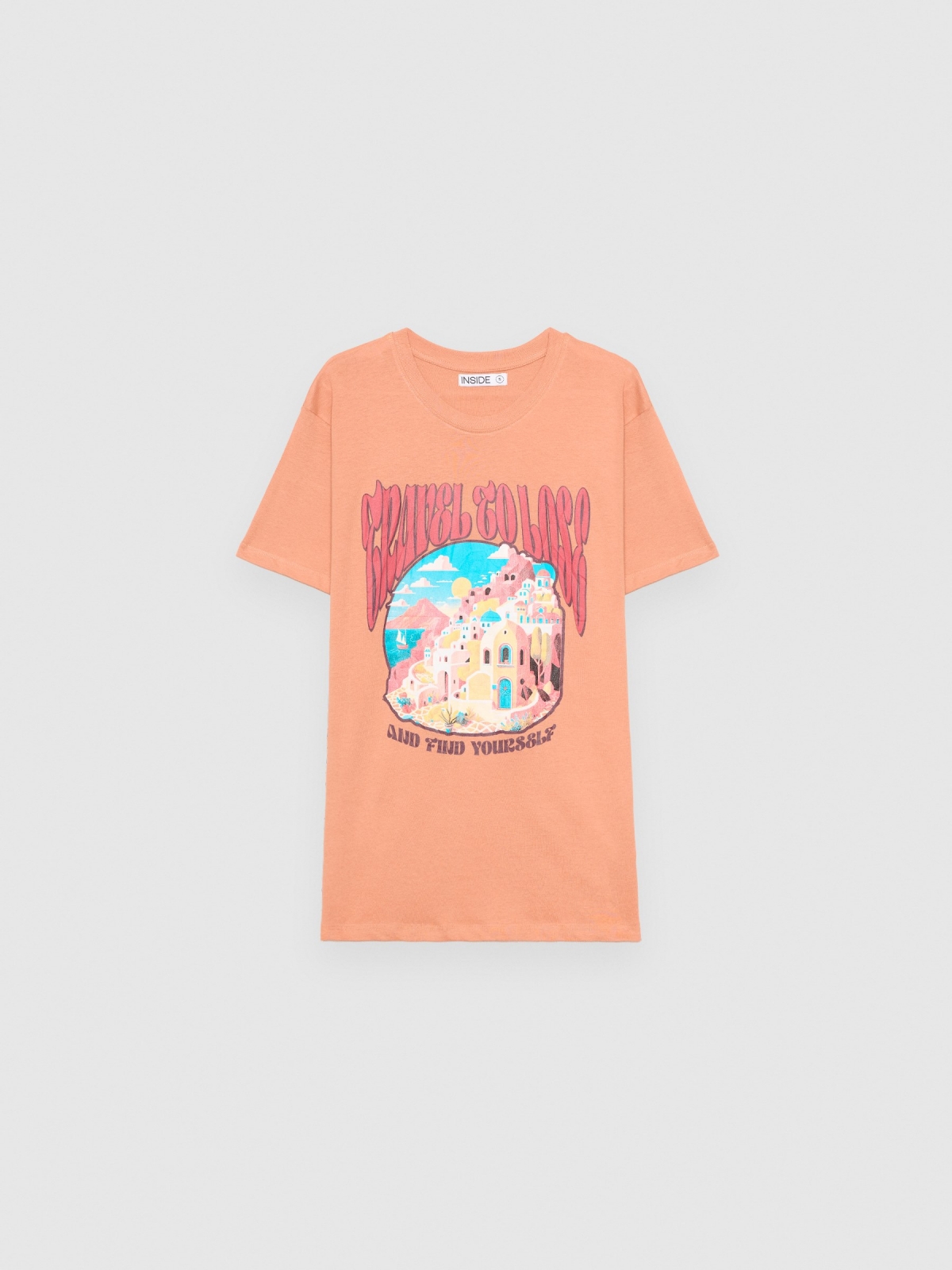  Travel oversize T-shirt light brown