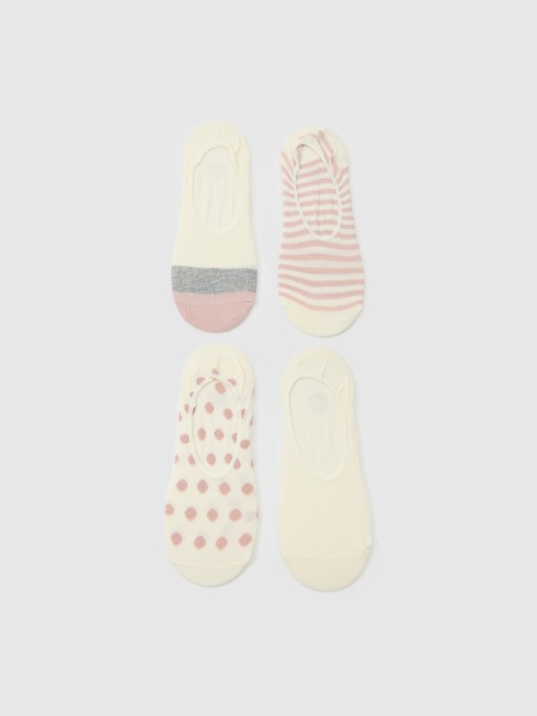 Calcetines pinkies estampado pack 4 multicolor vista media frontal