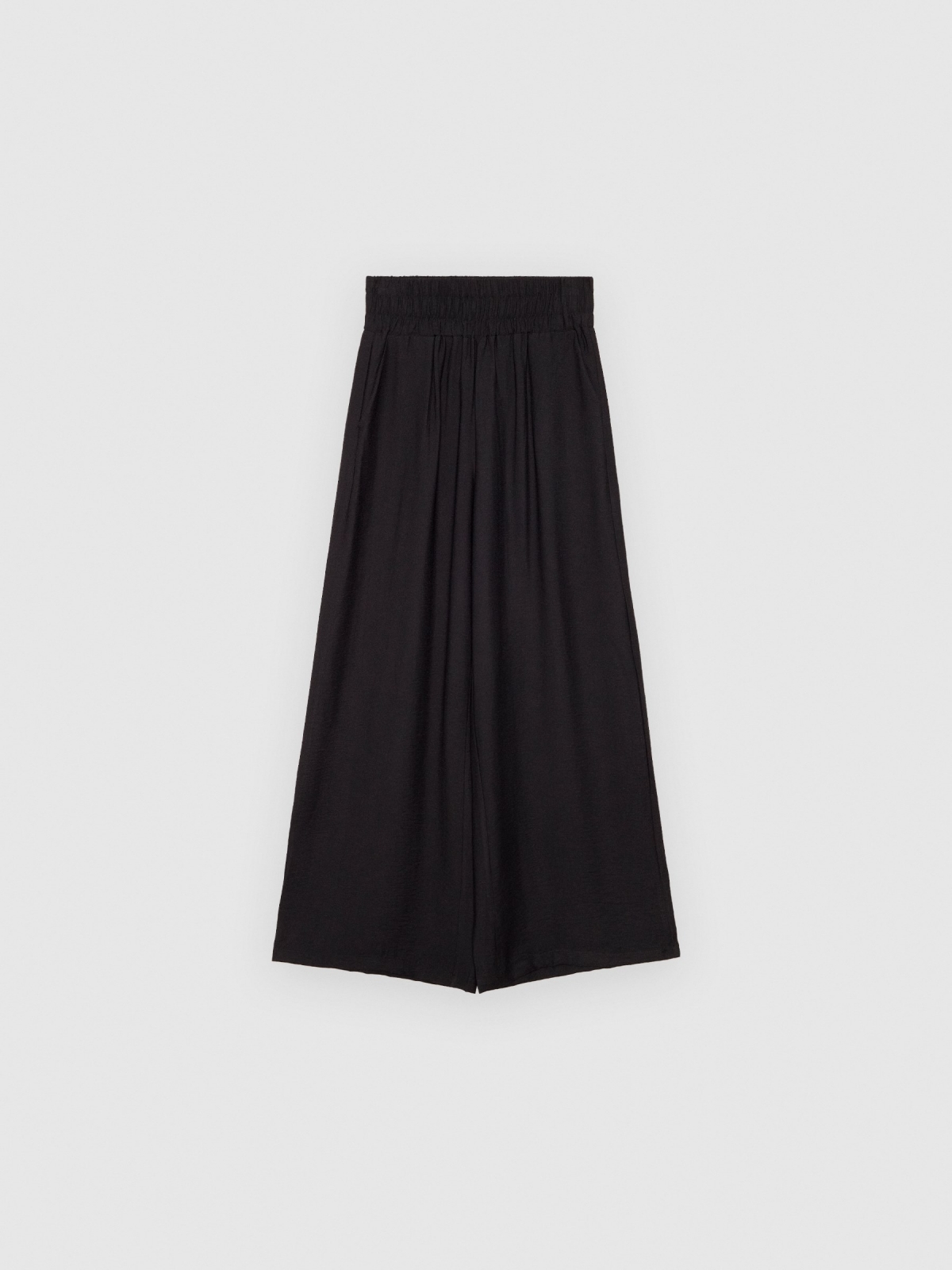  Pantalón wide leg fluido negro