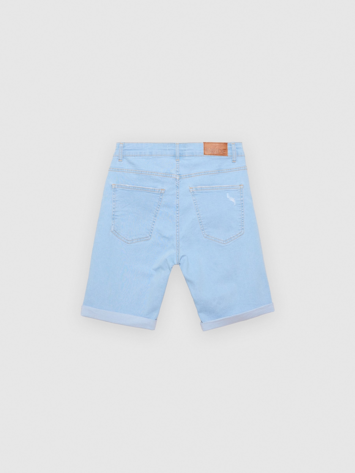 Bermudas denim skinny azul azul vista detalle