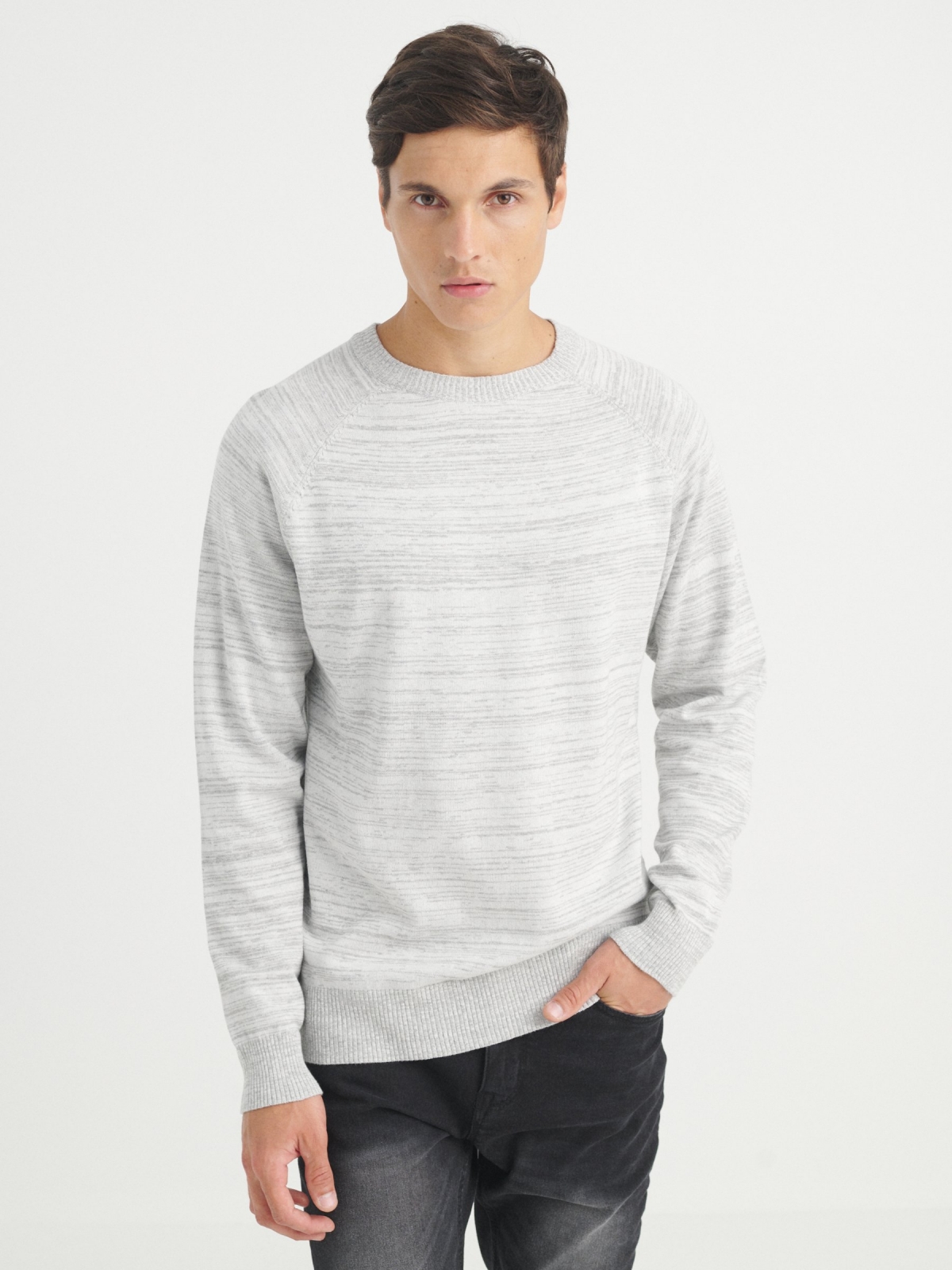 Basic mottled sweater