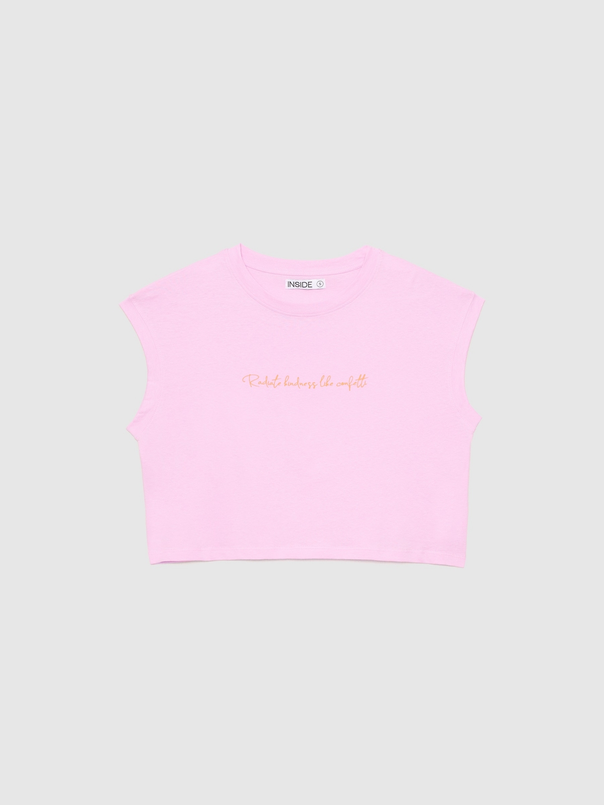  Crop top mensaje magenta