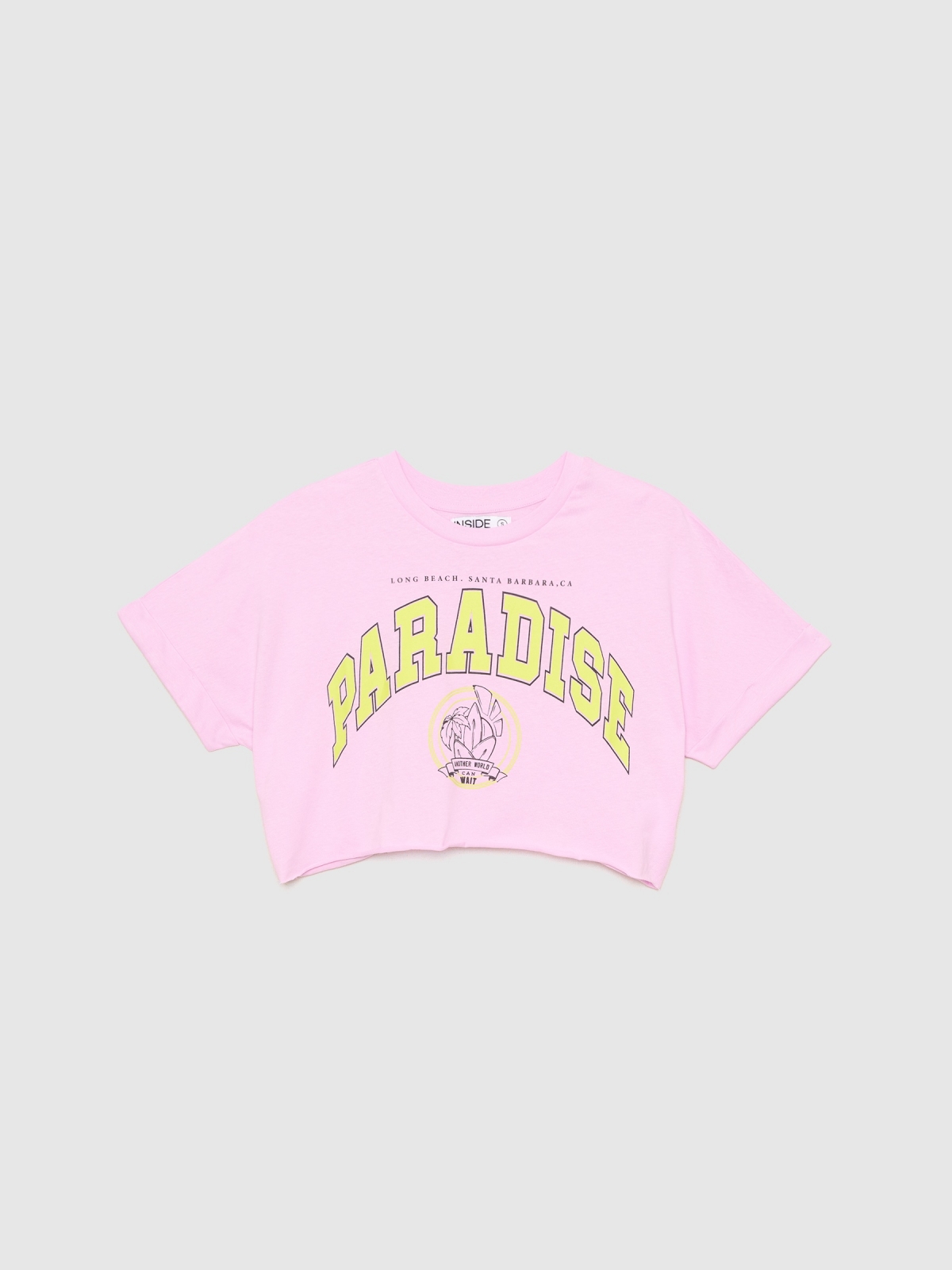  T-shirt crop Paradise magenta