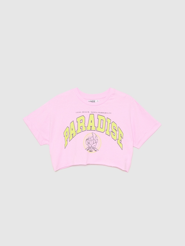  Paradise crop T-shirt magenta