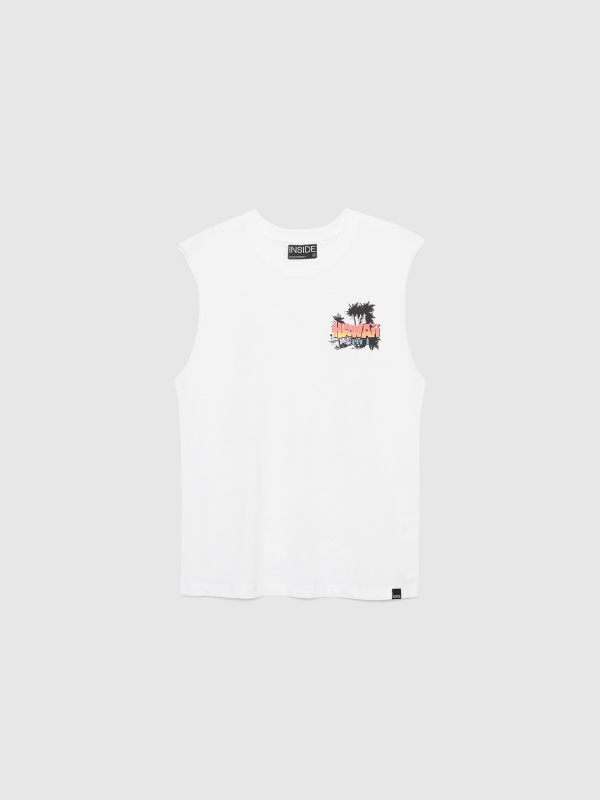  Hawaii sleeveless T-shirt white