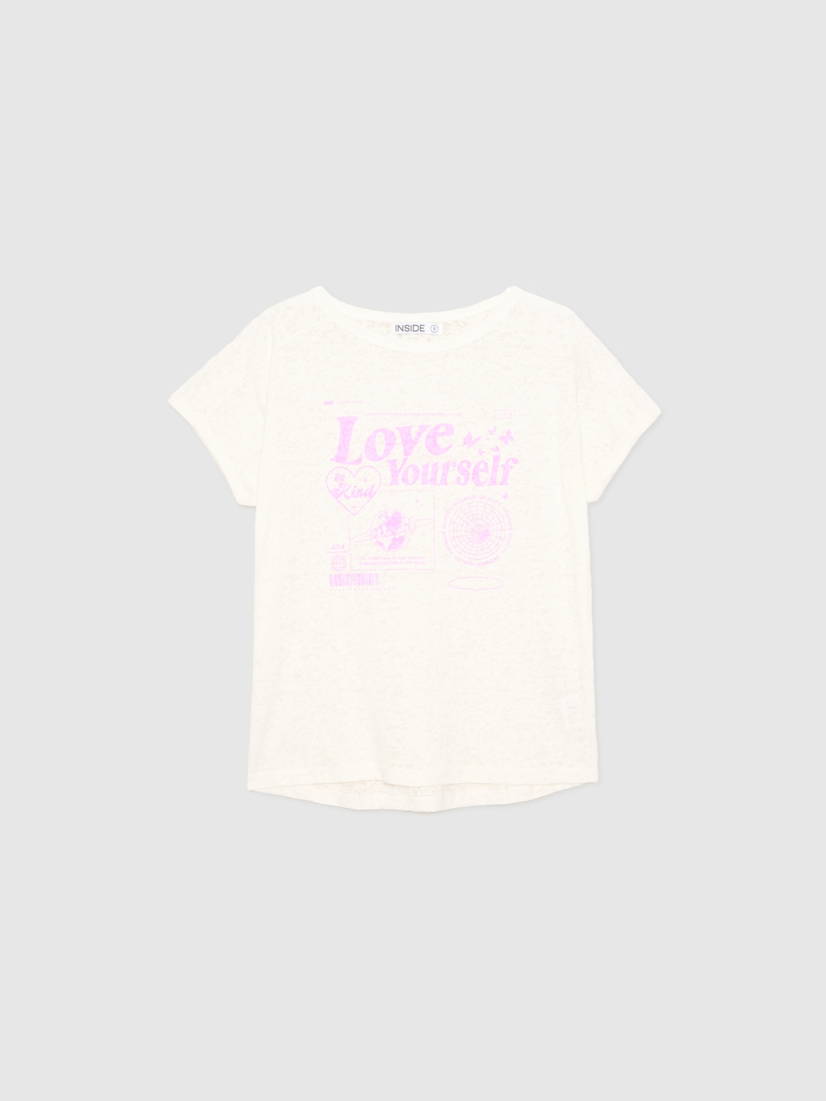  Camiseta Love Yourself blanco roto