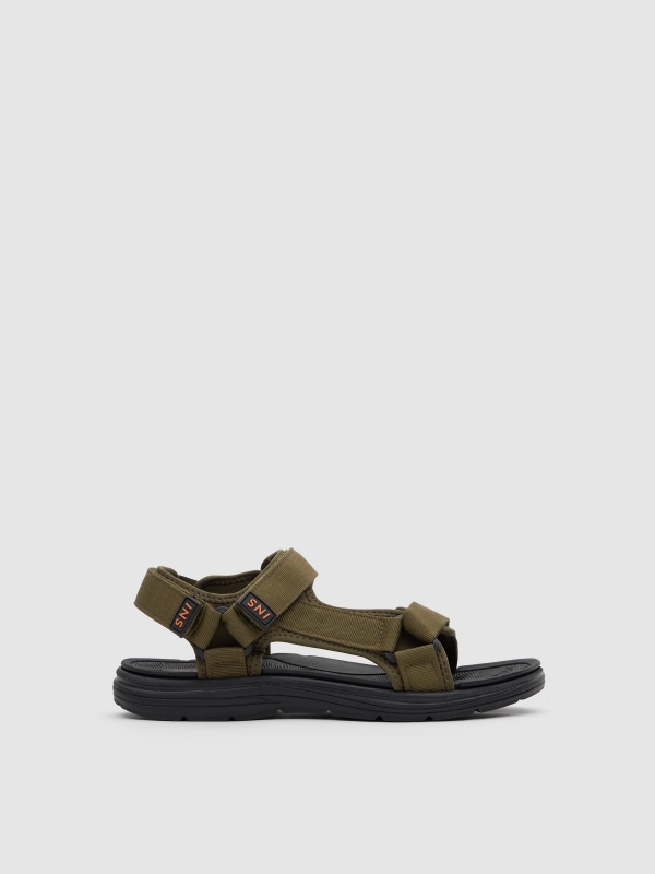 Rubber crab sandal dark green