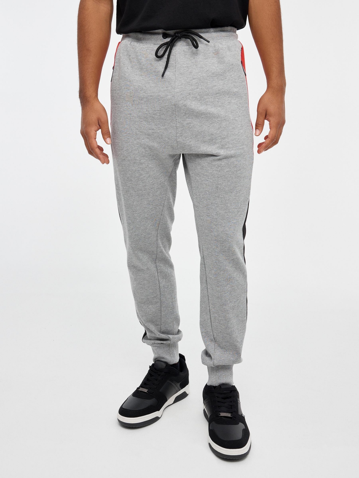 Pantalón jogger LEADER gris vigoré medio vista media frontal