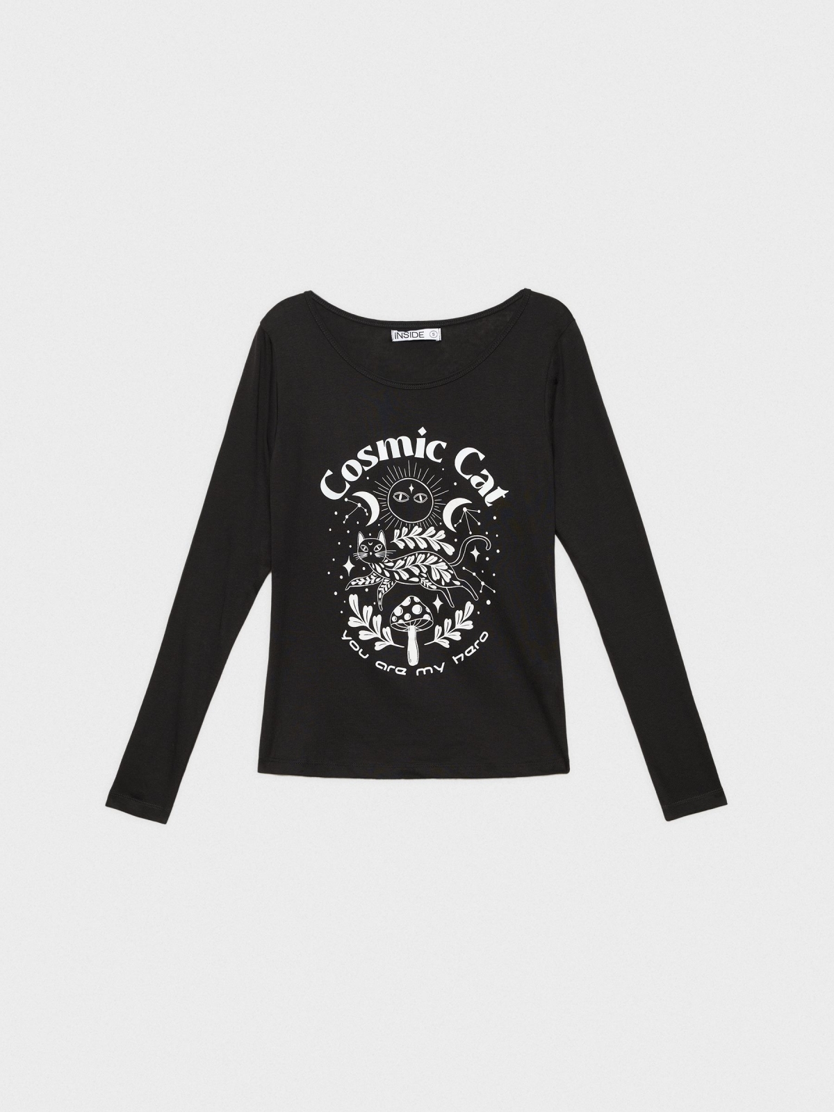  Comic Cat T-shirt black