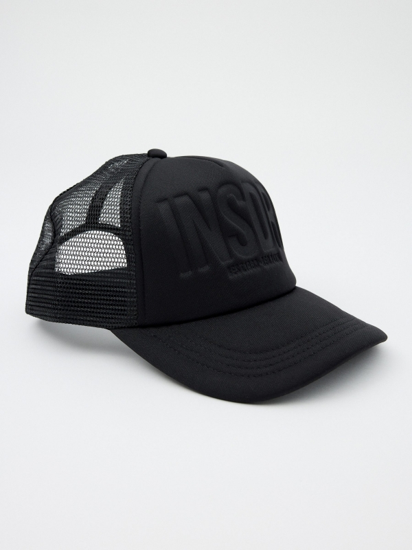 Gorra trucker Inside negro vista detalle