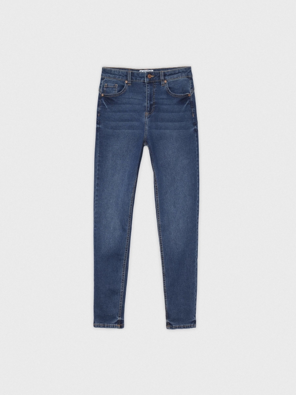 Skinny jeans with push up blue detail view