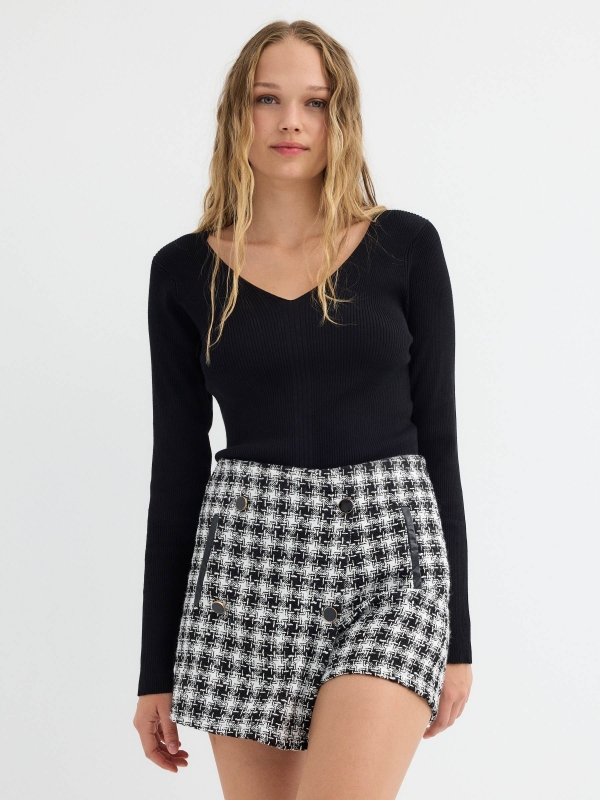 Buttoned skort