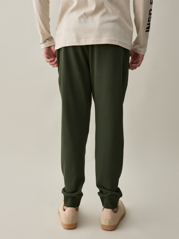 Attitude jogger pants khaki middle back view