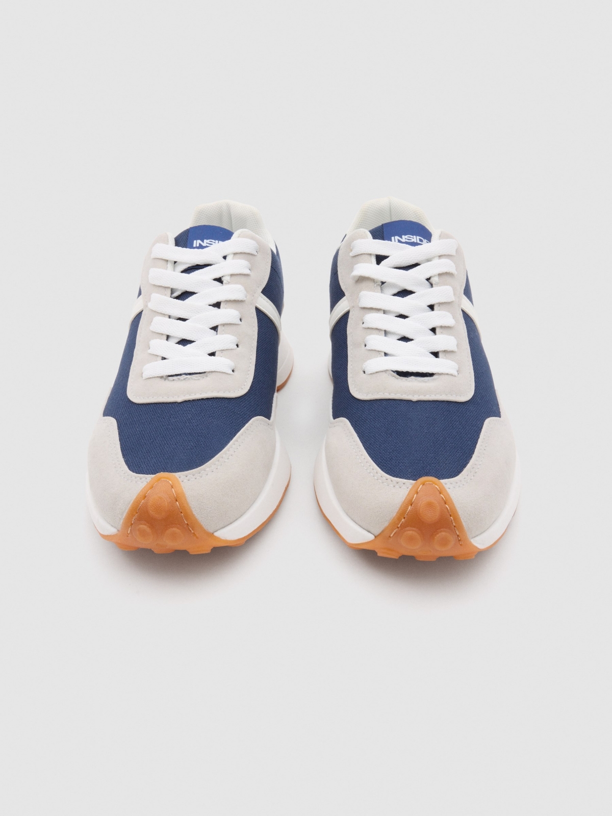 Combined casual sneaker blue detail view