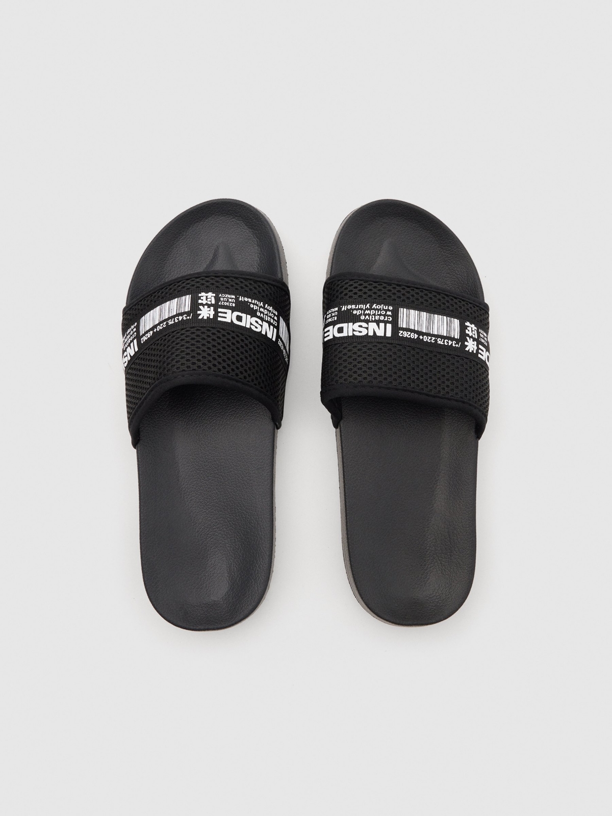 Chanclas pala de nylon negro