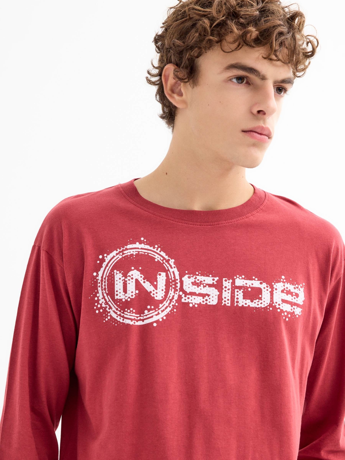  Camiseta estampado Inside rojo