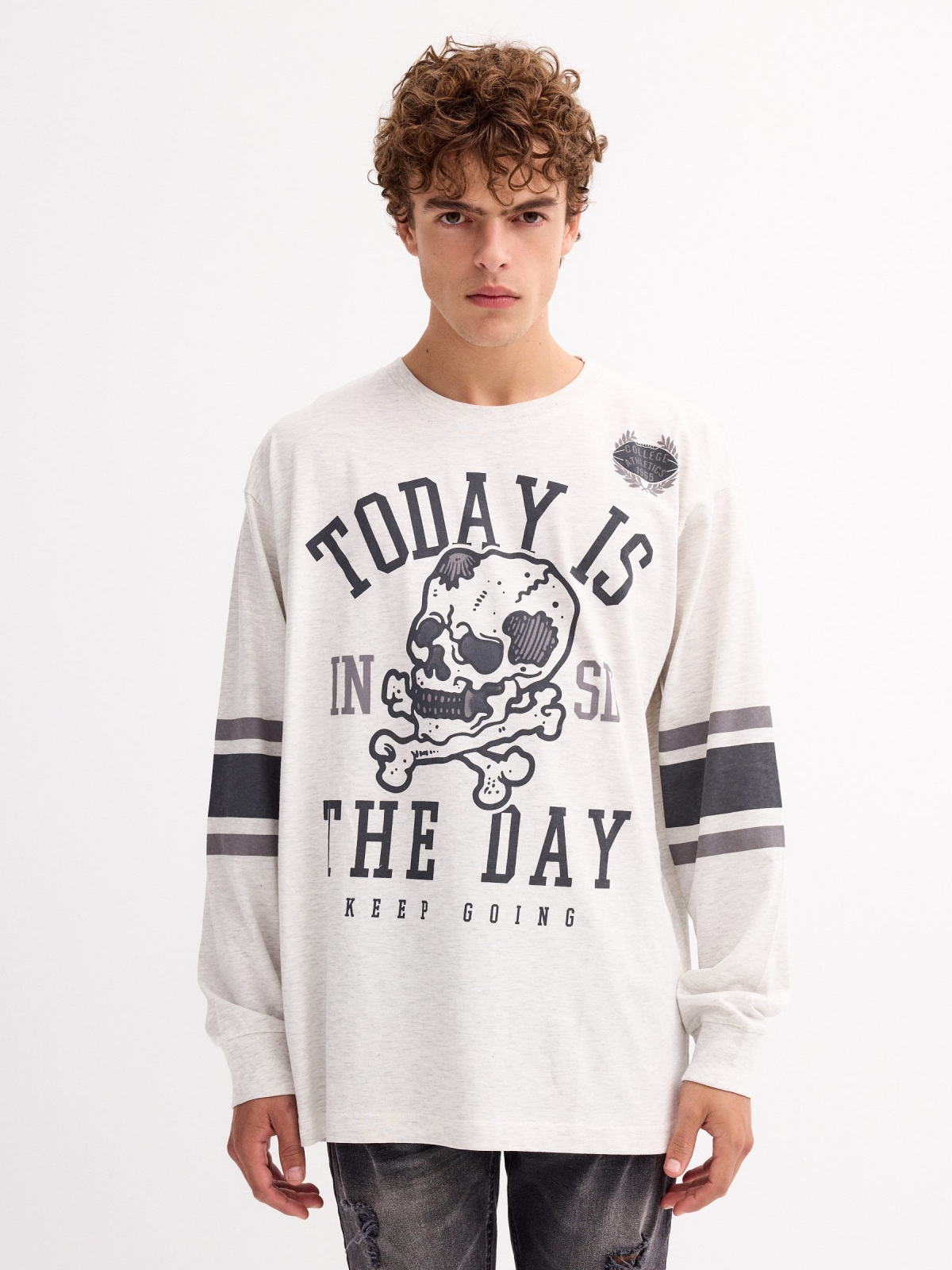 Skull print t-shirt