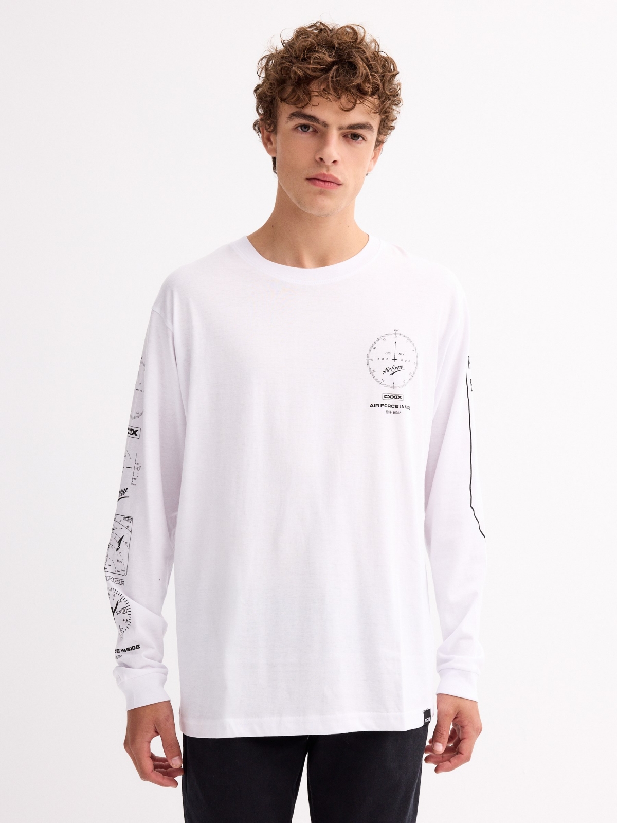 Compass print t-shirt