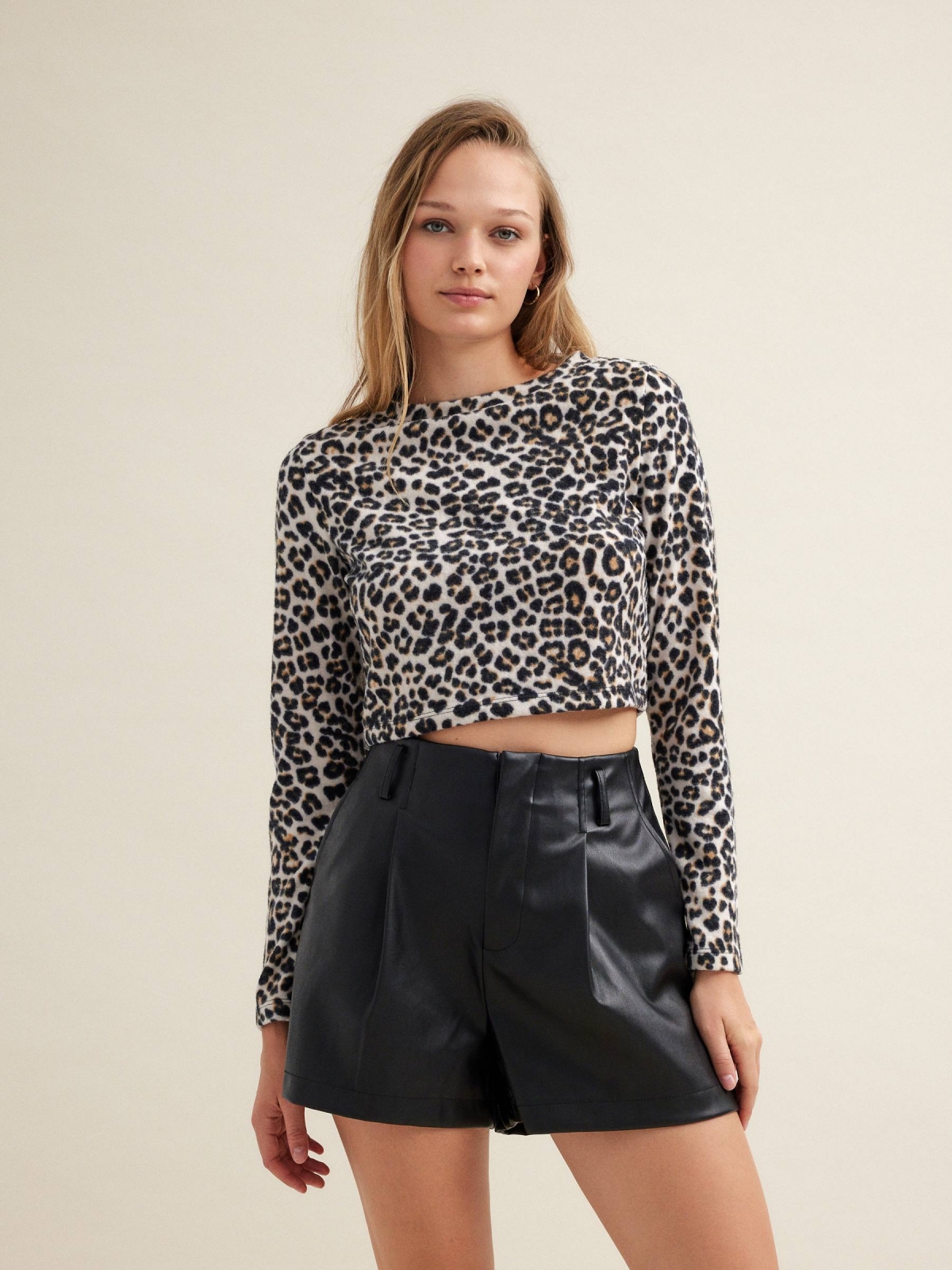 Animal print crop top