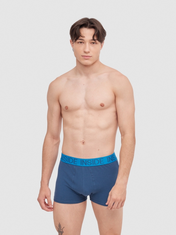 Cuecas boxer Pack 4 multicolorido vista meia frontal